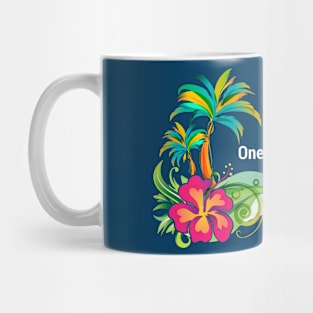 One Rb World 2024 Palm Trees, Waves, and Hibiscus Mug